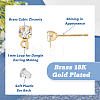100Pcs Brass Cubic Zirconia Stud Earring Findings KK-DC0001-12-4