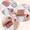 6Pcs Soccer Basketball Baseball PU Leather Luggage Tags with Metal Loops AJEW-GA0011-21-3