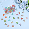 60Pcs Baking Paint Transparent Glass Beads DGLA-SC0001-10-6