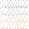 200Pcs 2 Colors Brass Hoop Earrings Findings Kidney Ear Wires KK-SP0001-30-1
