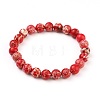 Natural Dyed Imperial Jasper Beads Stretch Bracelets BJEW-JB05568-3