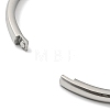 304 Stainless Steel Smooth Hinged Bangles BJEW-Q772-01P-3