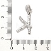 Rack Plating Brass Micro Pave Cubic Zirconia European Dangle Charms KK-L210-015P-K-3