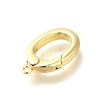 Rack Plating Oval Brass Spring Gate Rings KK-Z086-53G-02-2