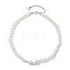 Shell Pearl Bead Beaded Necklaces NJEW-JN04946-4