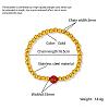 304 Stainless Steel Round Beaded Bracelets for Women JZ6753-2-2