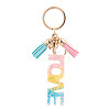 Alloy & Resin Tassel Keychains AJEW-TADJ0001-18A-1