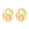 Oval 304 Stainless Steel Stud Earrings EJEW-A125-79B-G-4