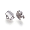 Tarnish Resistant 304 Stainless Steel Ribbon Crimp Ends LS-STAS-I097-091P-2