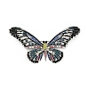 Butterfly Rhinestone Brooch Pin JEWB-A034-04P-01-1