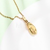 304 Stainless Steel Pendant Cable Chain Necklaces for Men Women NJEW-K308-03A-G-1