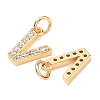 SHEGRACE Brass Micro Pave Clear Cubic Zirconia Pendants XGRQ29776-394G-V-2