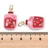 Printed Opaque Acrylic Pendants SACR-P036-01I-G-3