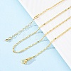 Brass Link Chain Necklaces NJEW-D302-11G-1