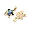 Natural Paua Shell Star Pendants KK-U043-22G-01-2