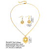 Heart Sun 304 Stainless Steel Pendant Necklaces & Dangle Earrings Sets FS-WGE9EFA-01-3