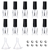 Globleland 10Pcs Transparent Glass Nail Polish Empty Bottle MRMJ-GL0001-14-1