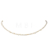 Rondelle Natural Pearl with Glass Seed Beaded Necklaces for Women NJEW-JN05776-2