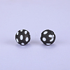 Printed Round Silicone Focal Beads SI-JX0056A-47-1