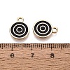 Rack Plating Alloy Enamel Pendants ENAM-N070-01B-02G-01-3