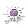 Dyed Natural Lava Rock Pendants PALLOY-JF04475-5