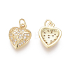 Golden Plated Brass Charms ZIRC-L087-038G-2