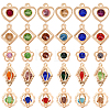 100Pcs 5 Styles Rack Plating Eco-Friendly Iron Pendants IFIN-BM0001-02-1