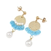 Brass Glass Seed Bead Chandelier Earrings EJEW-MZ00762-01-4