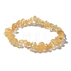 Chips Natural Citrine(Dyed & Heated) Beaded Stretch Bracelets BJEW-JB01826-08-2