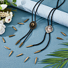 16Pcs Zinc Alloy Cord End FIND-FH0018-03AB-4