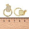Brass Micro Pave Cubic Zirconia Stud Earrings KK-CBA5B62-03B-G-3