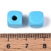Spray Painted Wooden Beads WOOD-P021-01B-26-3