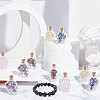 10Pcs Mixed Gemstones Chips in Skull Glass Bottle Display Decorations DJEW-AR0001-08-4