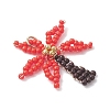 Glass Seed Beaded Pendants PALLOY-MZ01251-02-3