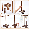 Baseball T Bar Wood Jewelry Display Stands for Necklaces Bracelets Rings ODIS-WH0177-011-3