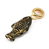 Brass Resin & Enamel European Dangle Charms KK-CBA217A-07G-02-2