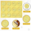 6 Patterns Aluminium-foil Paper Adhesive Embossed Stickers DIY-WH0451-005-2