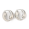 Brass Hoop Earrings for Women EJEW-U041-09P-4