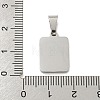 304 Stainless Steel Pave Natural White Shell Pendants STAS-S130-03P-R-3