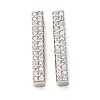 Brass Micro Pave Clear Cubic Zirconia Rectangle Spacer Bars CU-H003-02P-1