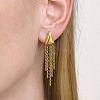 304 Stainless Steel Tassel Stud Earrings for Women YQ6135-1