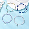 Cross 304 Stainless Steel Charm Bracelets BJEW-JB13112-2