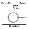 Simple and Stylish 304 Stainless Steel Hoop Earrings UE7192-2-1