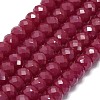 Lab Grown Red Corundum Beads Strands G-G106-A45-03-1-1