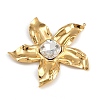 304 Stainless Steel Rhinestone Big Pendants STAS-P410-01G-2