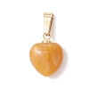 Natural & Synthetic Mixed Gemstone Heart Charms PALLOY-JF04955-01-3