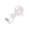 Wrinkle Textured Shell Pearl Round Charms PALLOY-JF05063-02-5