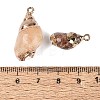 Electroplate Natural Spiral Shell Pendants SSHEL-Q100-32G-3