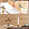 Religion Alloy Enamel Crucifix Cross Statue Display Decorations DJEW-WH0043-105B-5