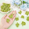 20Pcs 2 Style Shamrock & Clover Shape Polyester Knitted Costume Ornament Accessories DIY-BC0006-64-3